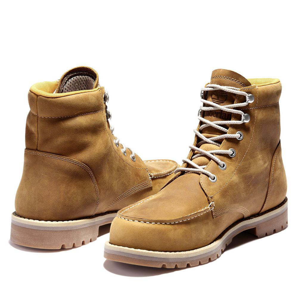 Bocanci De Zapada Timberland Barbati Maro - Redwood Falls Waterproof Moc-Toe - Romania - XJBCGP724